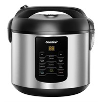 COMFEE' Compact Rice Cooker, 6-in-1 Stainless Stee