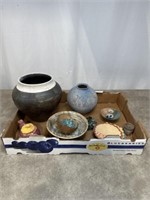 Assortment of Pottery Vases and Dishes