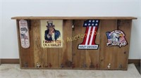 Rustic Wall Mount Harley Davidson Sign & Coat Rack