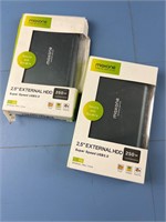 2X NIB 2.5” EXTERNAL HDD SUPER SPEED HARD DRIVES