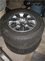 (2) RIMS & TIRES FROM 2012 FORD F150 PICKUP