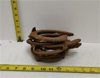 10 old horseshoes