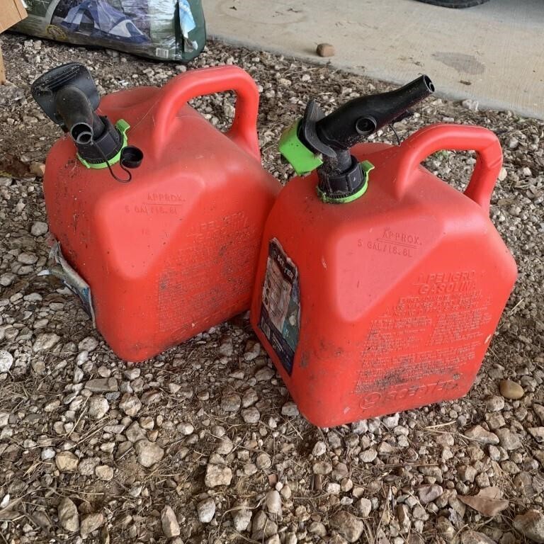 2- Scepter Smart Control 5 Gallon Gas Cans