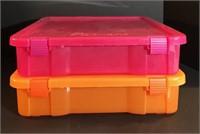 Two Colorful Craft Storage Containers