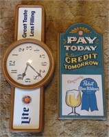 Miller Lite Beer Battery Operated Wall Clock