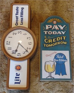 Miller Lite Beer Battery Operated Wall Clock