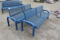 (2) Rubber Coated Metal Benches, Approx 80"