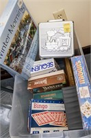 (2) Dominos Sets; Tote of Various Games &