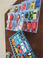 3 Trays Used Hot Wheels, Corgi Matchbox