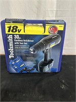 Toolsmith 30 pc. Cordless Drill/Driver with Tool S