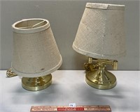 PAIR OF BRASS ADJUSTABLE LAMPS