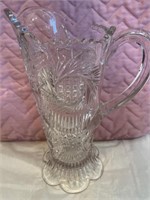 8.5" Etched Glass Pitcher