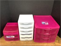 2-3 DRAWER STORAGE CONTAINERS W/ LIDS