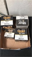 Gold and silver car filters