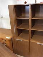 Klem Pecan office storage LEFT cabinet wardrobe