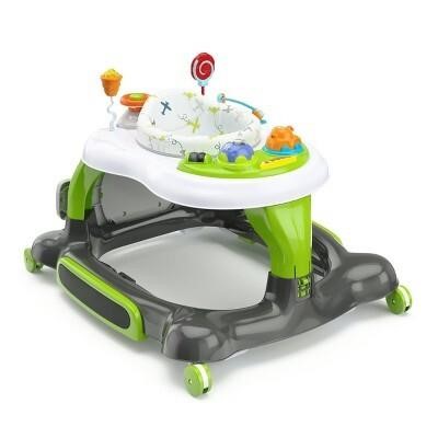 $100  Storkcraft 3-in-1 Walker, Rocker, Jump - Gre