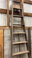 Vintage wooden step ladder 120 inches tall