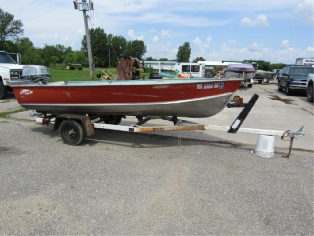 1977 Lund 14ft. Alum Boat w/Spirit 20HP Outboard