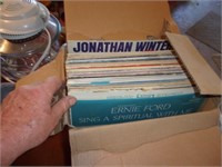 Box of 28 Vinyl Records