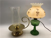 Assorted Hurricane Lamps & More