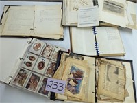 Assortment of Old Papers, Clippings & Trade Cards