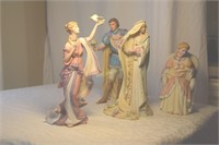 4 Lenox porcelian figurines. Rapunzel, The Prince