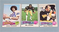 (3) 1975 Topps Football Cards