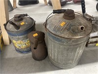 Vintage eagle and Medco gas can