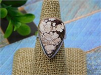 STERLING SILVER WILD HORSE RING ROCK STONE LAPIDAR