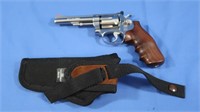 S&W Stainless 22 LR Revolver w/Holster, 4" Barrel,