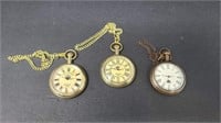GROUP OF 3 POCKET WATCHES