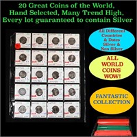 20 Great Coins of the World, hand selected, many t