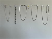 Silver-Toned Necklace Collection - Set of 5