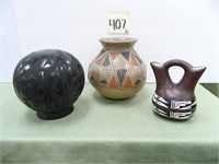 (3) Native American Indian Pottery Pieces