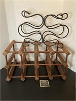 1 Metal & 1 Wood Wine Racks