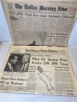 RARE 11/21/63 JFK PRE-ASSASSINATION NEWSPAPERS