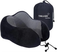 Memory Foam Black Travel Pillow