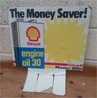 "Vintage Shell Oil 30" Cardboard Sign (52cm x