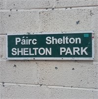 Irish Street Sign "Shelton Park" (79cm x 25cm)