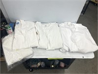 White button up shirts sizes mostly range Lg-XL