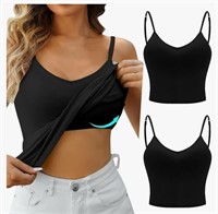 New (Size L) Tank Top for Women with Built in Bra