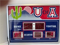 University of Arizona Wall Clock Scoreboard