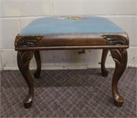 Vintage carved, claw & ball feet footstool,