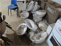 Qty of Hand Basins, Toilet Bowls & Laundry Tubs