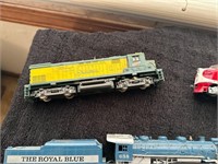 H.o train engine's Santa Fe, The royal blue,