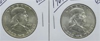 (2) 1961 UNC Franklin Half Dollars.