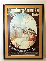 Hamburg-Amerika Linie Print in Frame