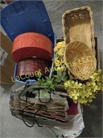nice tub storage boxes florals wicker misc