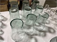 9 Vintage Bubble Glass Coca-Cola Glasses LG