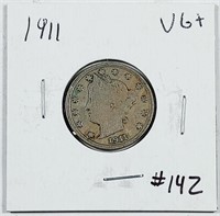 1911  Liberty Nickel   VG+